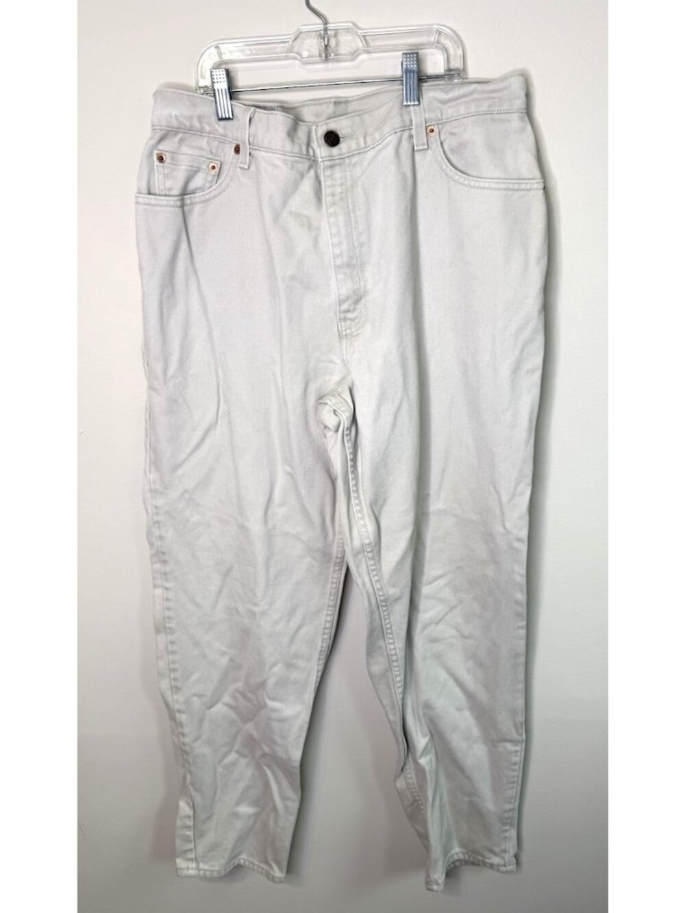 Vintage 90s Levis 550 Relaxed Fit Tapered Leg Jeans Pants Khaki USA